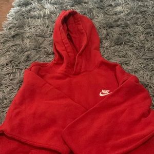 red nike hoodie